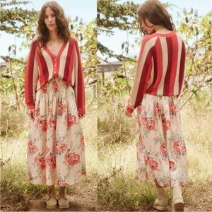 THE GREAT. Varsity Cardigan Hot Red